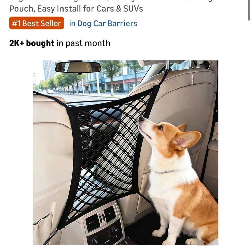 Black Dog Car Barrier Net